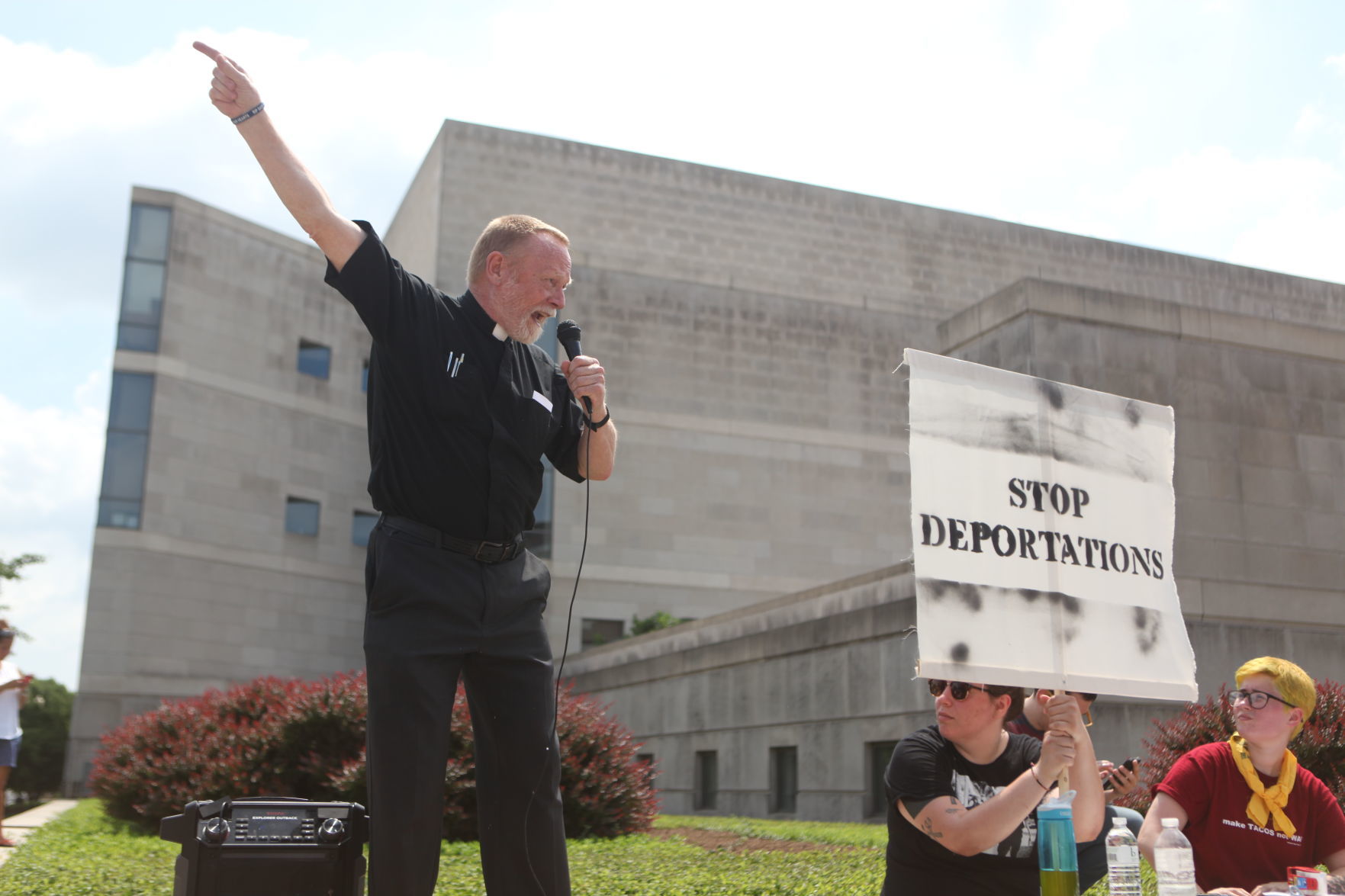 Families, activists protest Trump's immigration policies with Hammond rally